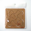 Sashiko Stencil Col. 102 - 2 pc Set - 12cmx12cm & 10cmx10cm - Due June/Jul